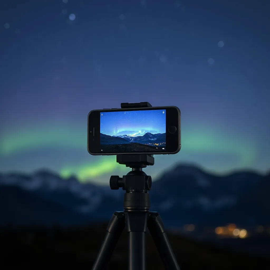 ShutterLapse mounted on a tripod under the night sky
